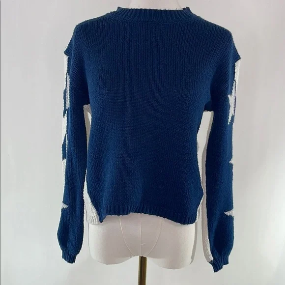 Splendid Blue Star Sweater, XS - Picture 8 of 14